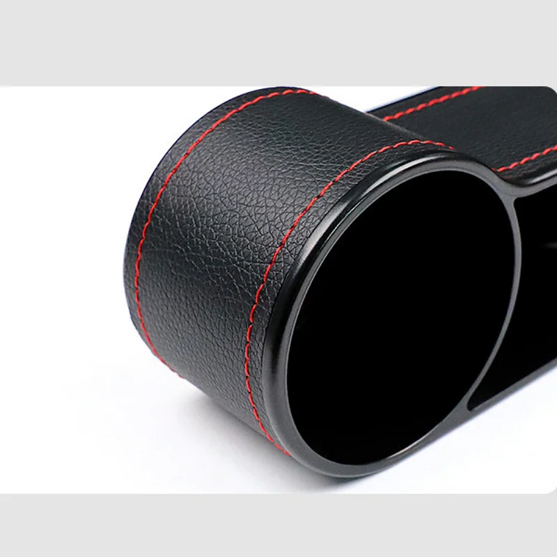 Car Cup Holder Accessories Car Seat Side Pocket Organizer Pouch PU Leather Car Seat Gap Filler Pad