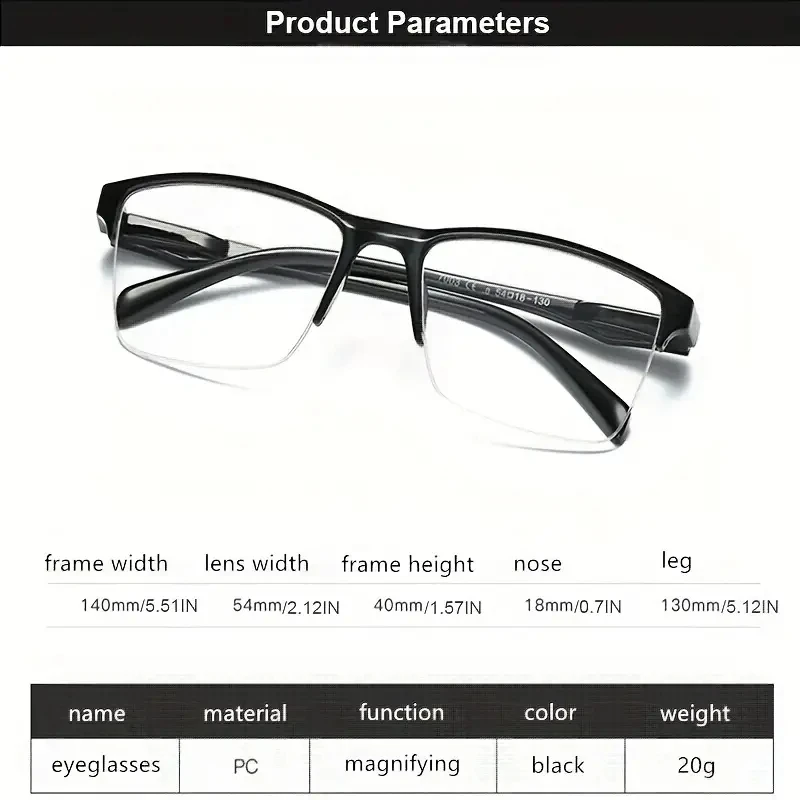 Half Frame Ultralight Reading Glasses Women Men Presbyopia Glasses  With Diopter +0.75 1.0 1.25 1.5 1.75 2.0 2.5 2.25 to 4.0