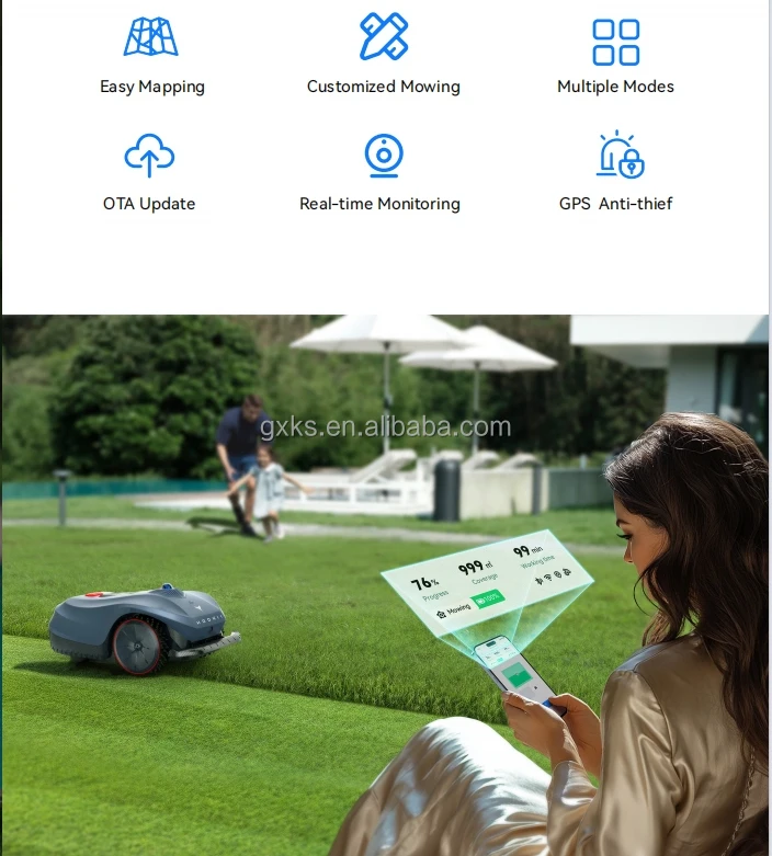 Best Electric Remote control lawnmower Wireless lawn mower Robotic grass cutter robot tondeuse gazon cortacesped hine