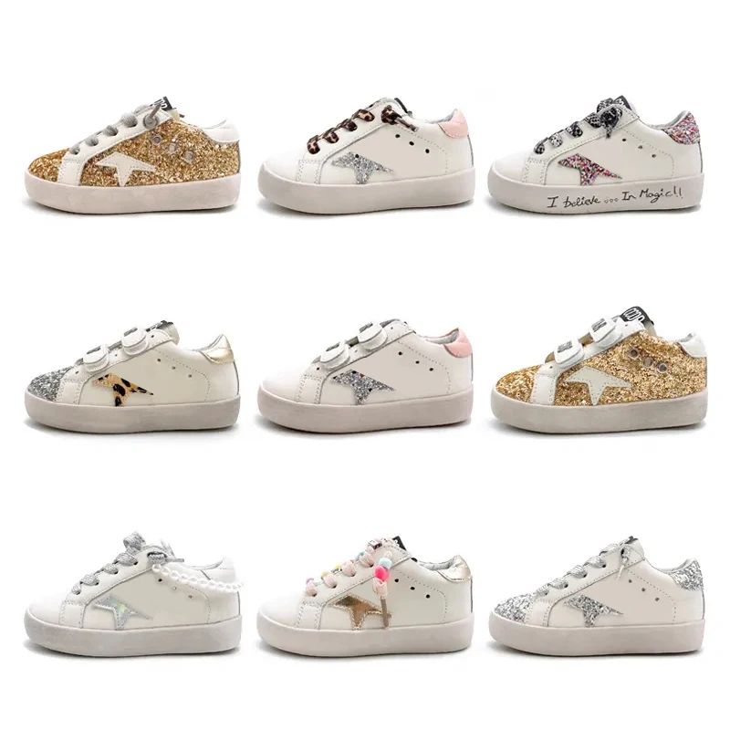 G.DUCK COOL Wholesale Custom Classical Star Baby Toddler Walking Shoes Fashion Girls Casual Shoes Children Kids Brand Sneakers