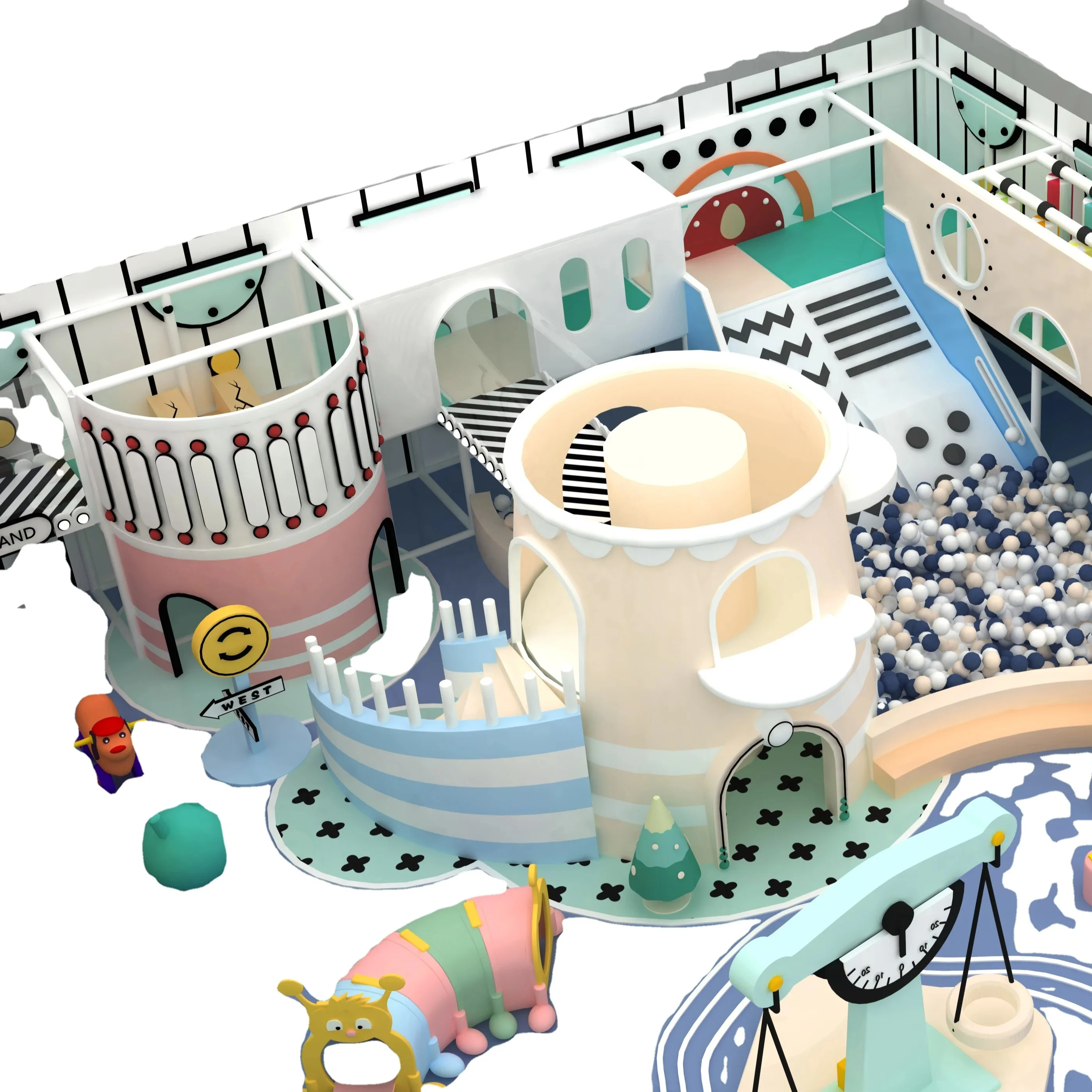 Nannan large commercial perfect modern design soft play gym park kids indoor playground maze equipment for kids child