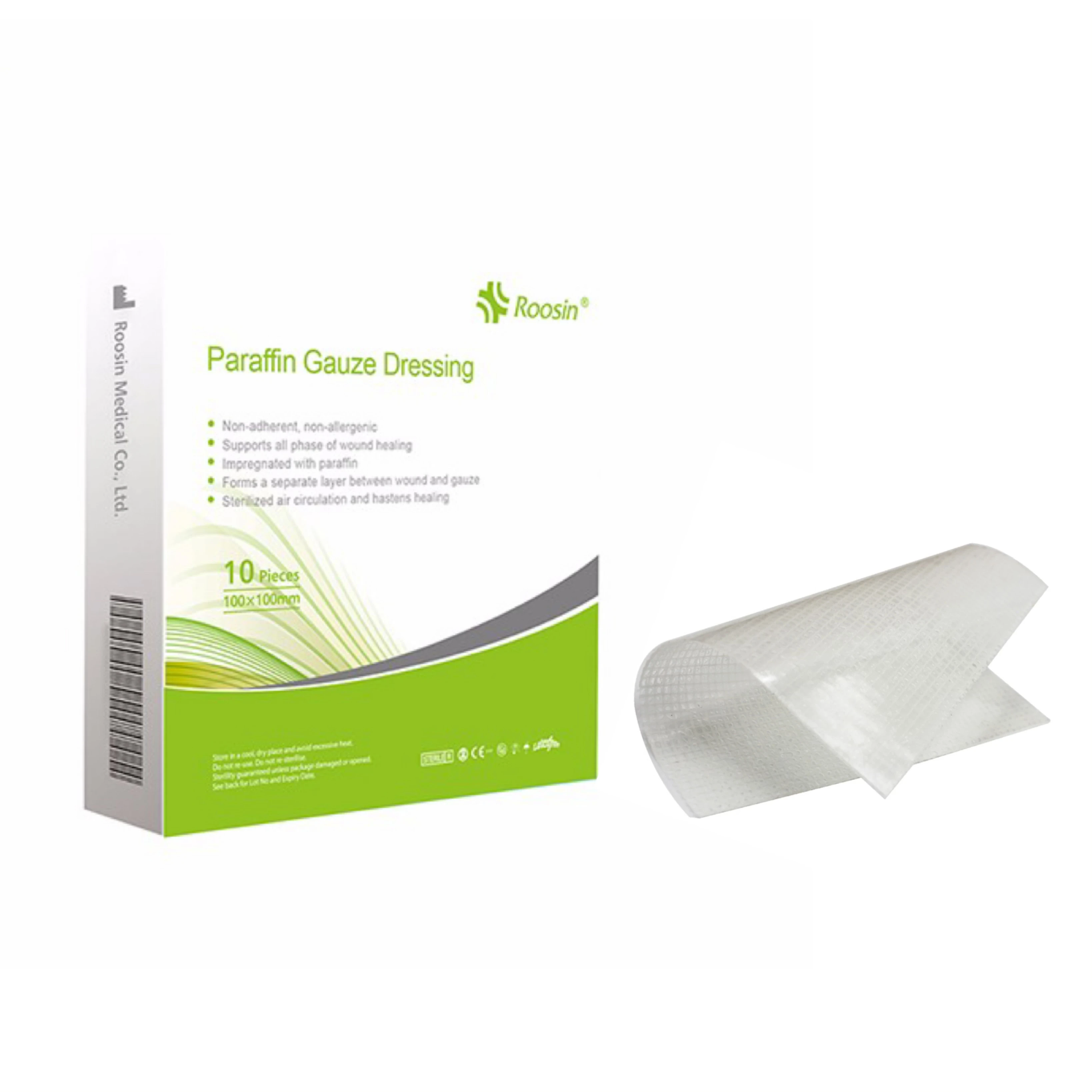 Vaseline Gauze Sofra tulle Paraffin Dressing Pad Sterile Petrolatum Gauze For Septic Dressing