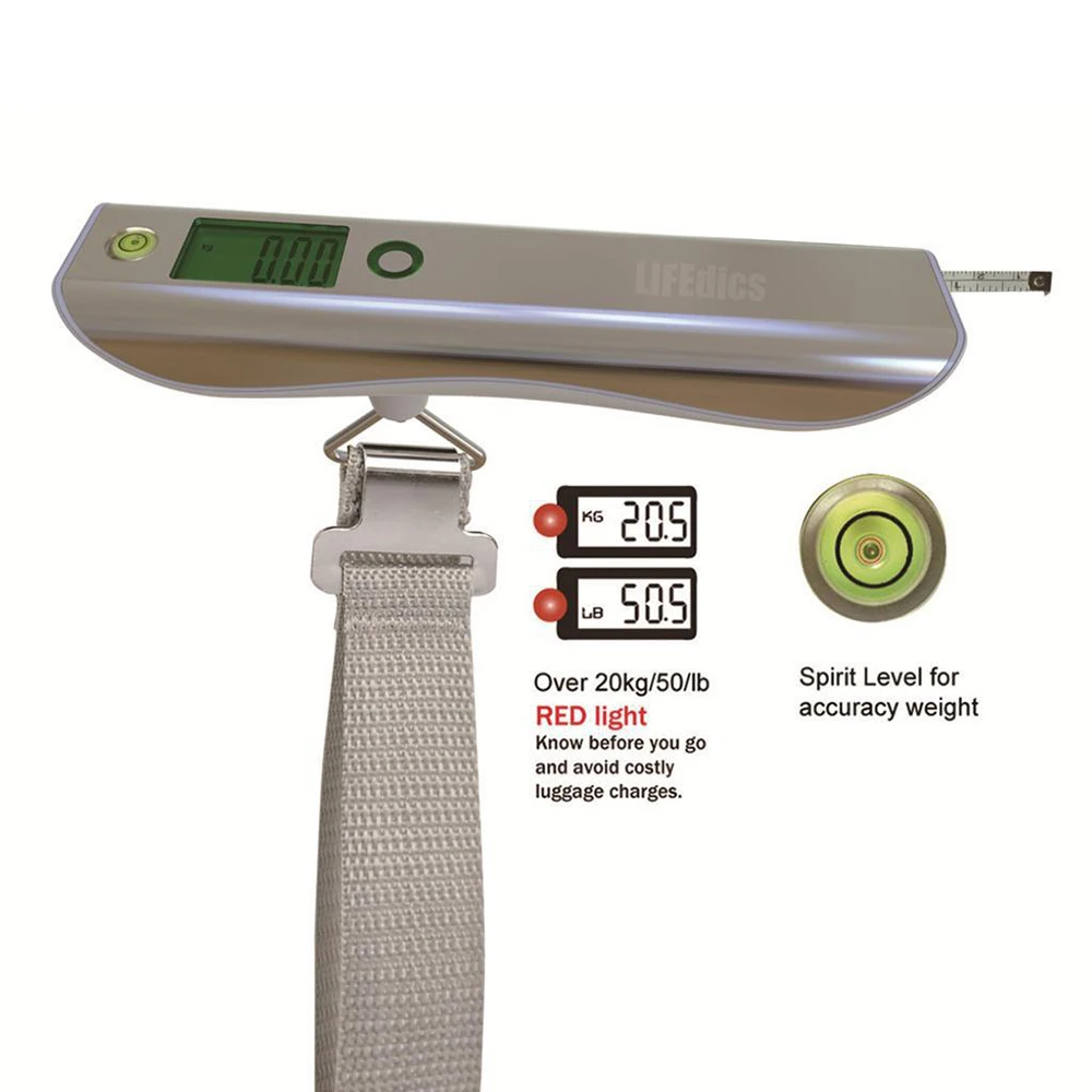 high accurate 50kg 0.05kg digital hand held travel scales portable luggage scale