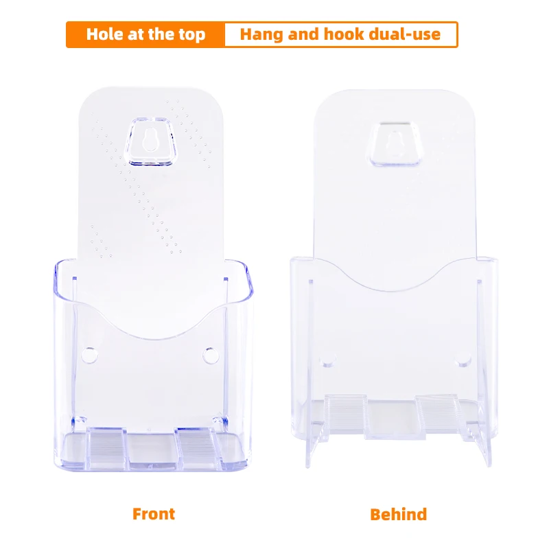 Wall Mounted Brochure Holder Desktop Acrylic Literature Stand Custom Magazine Display Stand