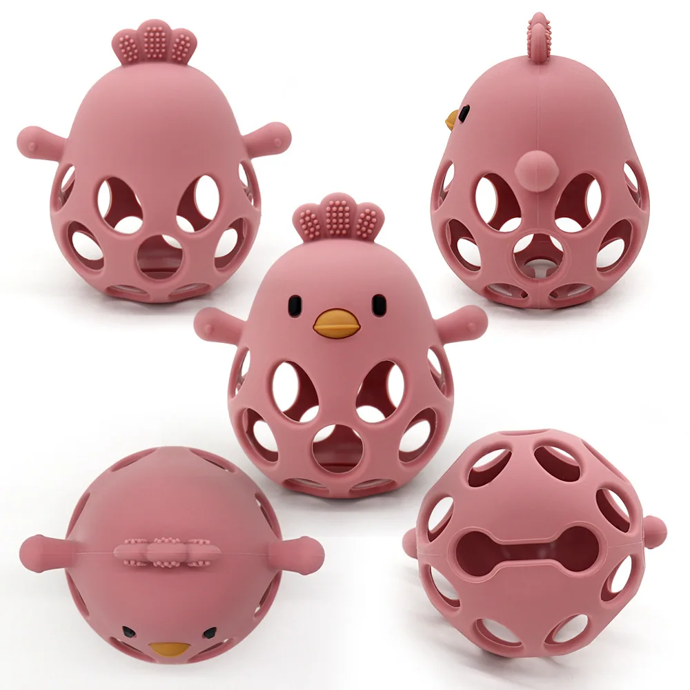 Wholesale BPA Free Autism Sensory Chick Hand Silicone Teether Baby Teething Toys