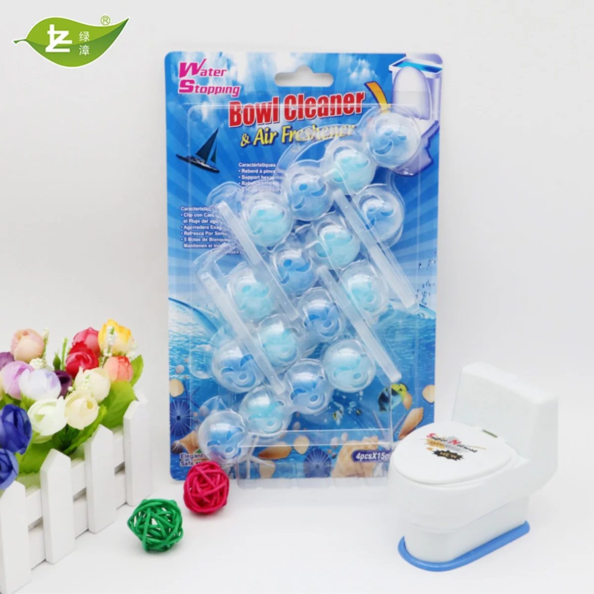 OEM Vendor Flush Toilet Cleaner Bleach Ball deodorizer   Toilet rim Bowl Hanger Cleaner Eco friendly  5 IN 1 Toilet Rim Block