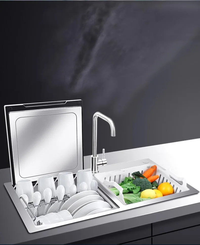 integrated sink dishing washer integrated SUS304 integrated sink dishwasher digital Lavaplatos sink dishwasher