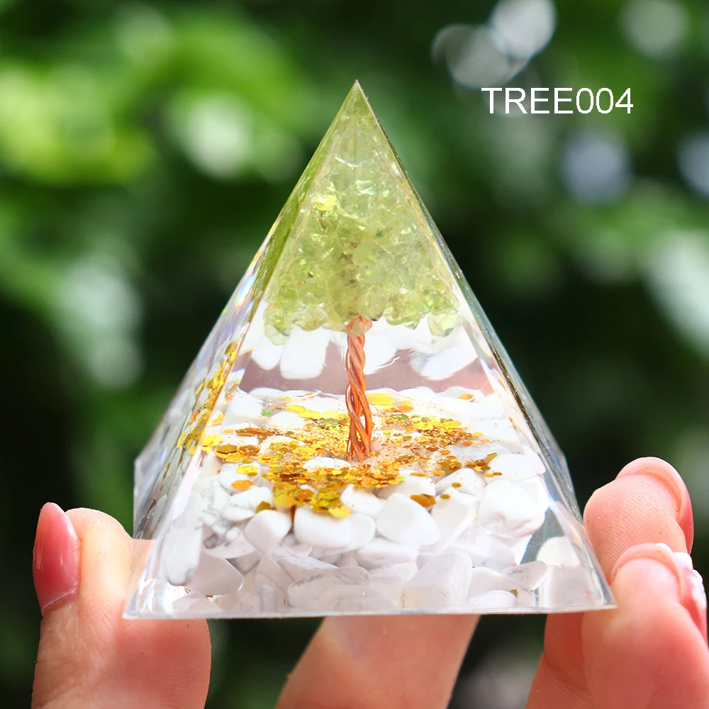Wholesale Orgonite Pyramid Crystals Natural Stone Orgone Energy Generator Healing Reiki Chakra Meditation Ornaments Crafts