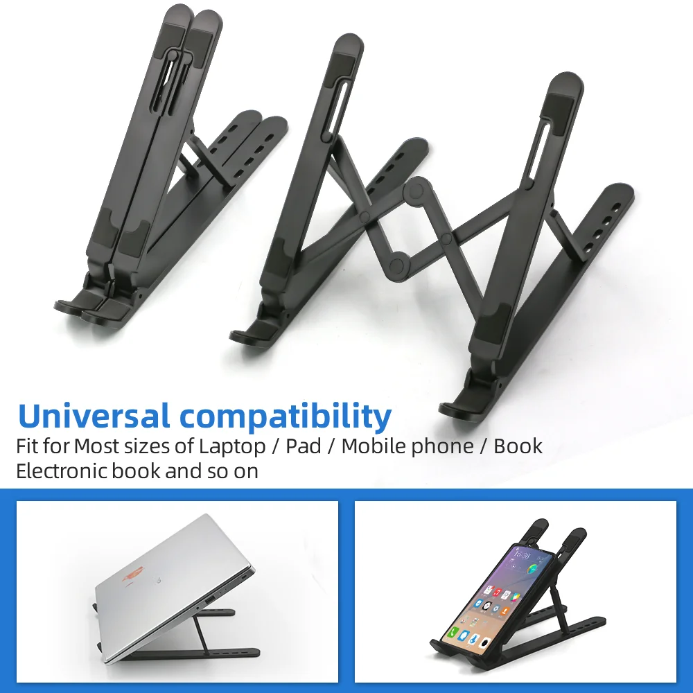 Yongli soporte para laptop holder plastic Tablet PC lap top portable foldable adjustable laptop stand
