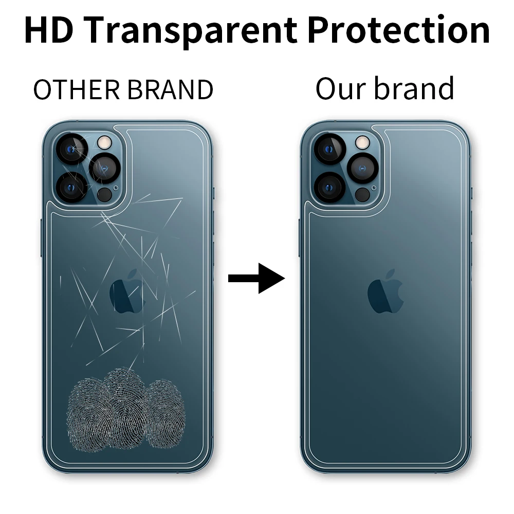 Hot Sale Lite Clear Mobile Phones His Dark Materials Back Film Tempered Glass Screen Protectors for iPhone 11 12 13 Pro Max
