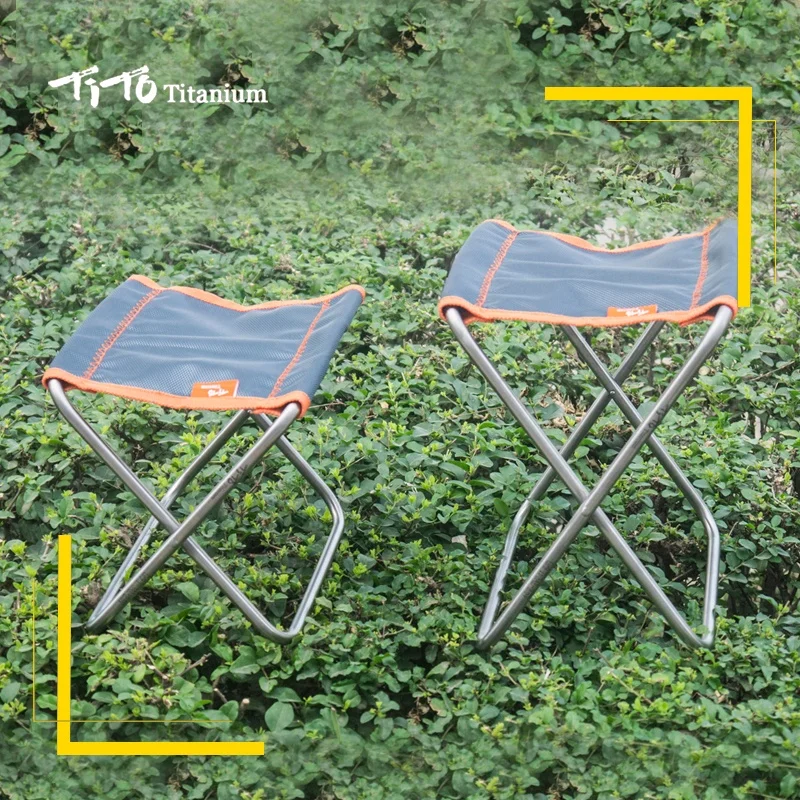 TiTo new titanium folding stool folding stool bar chair outdoor travel folding chair