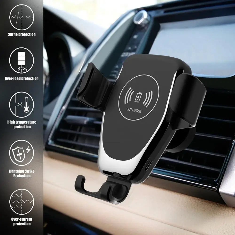 2024 Hot Selling 15W fast Automatic Induction Wireless Car Charger Phone Holder Qi Wireless Charger for car