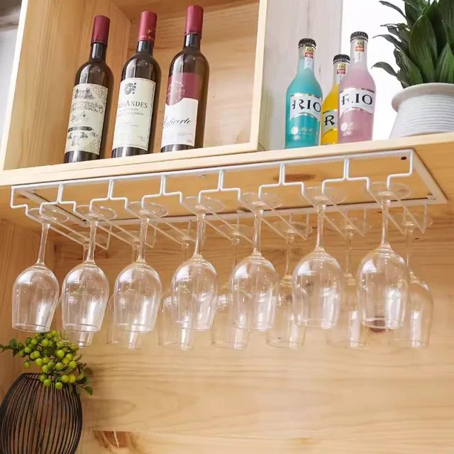 Factory Light Luxury Modern Simple Wine Cabinet Wine Glass Stand Upside Down Hanging Tall Glass Stand Creative Cup Stand Home