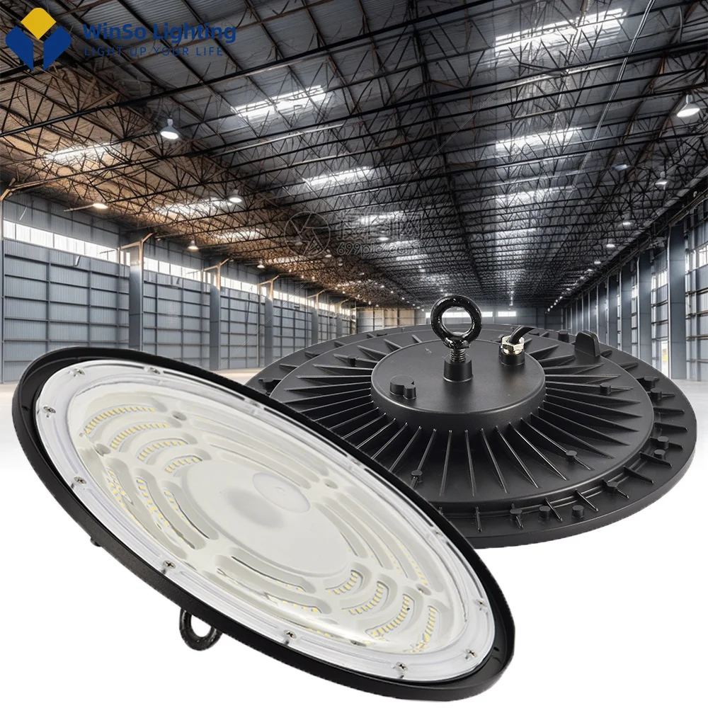 200W 300W 500W 6500K  High Brightness Industrial Lighting Workshop Warehouse Garage LED Lamp AC110-260V LED High Bay Light