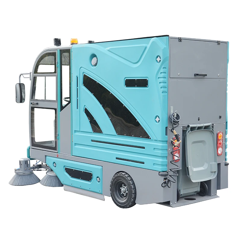 TANJIE Convenient Cleaning Car Ride On Outdoor Industrial Sweeper Truck With 300l Water Tank Capacity