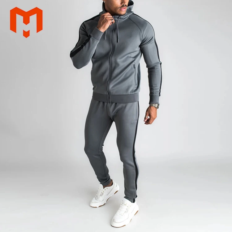 Custom track suit side stripe tracksuit sports tracksuits for men