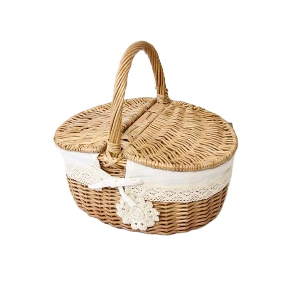 Free sample Hand made storage basket wicker storage basket storage baskets for picnic