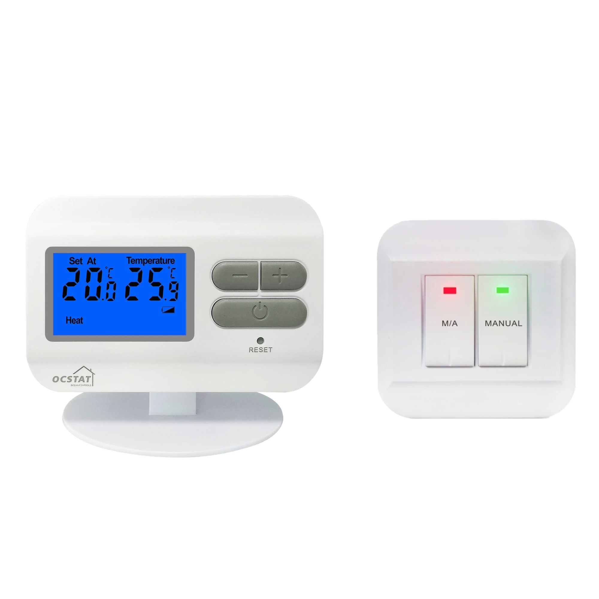 Wireless Non Programmable Heating Room Thermostat White Hotel Home OEM ODM
