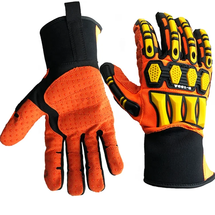 Custom Wholesale TPR Anti Impact Construction Working Protection Gloves Impact Resistant Kong Mechanic Work Gloves