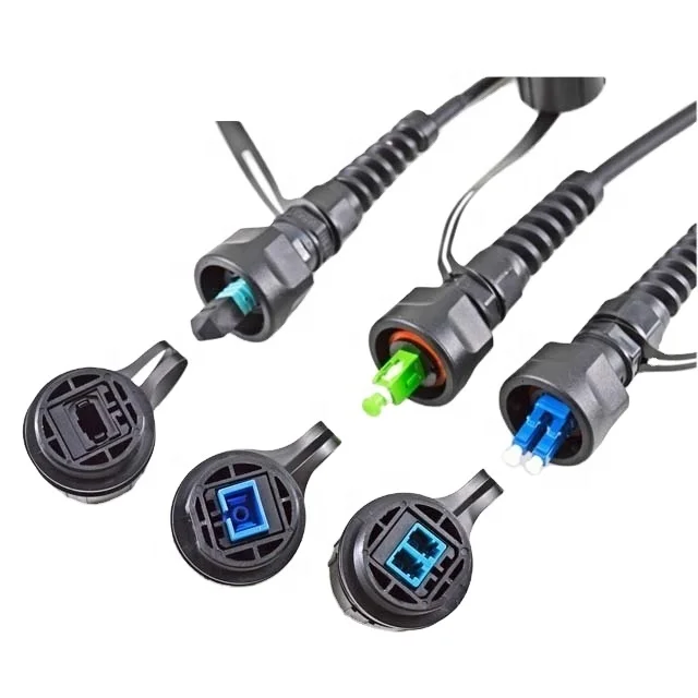 Waterproof Outdoor Connector IP67 RRU BBU Use 7.0mm ODVA/LC/SC/MPO Connector fiber optic patch cord
