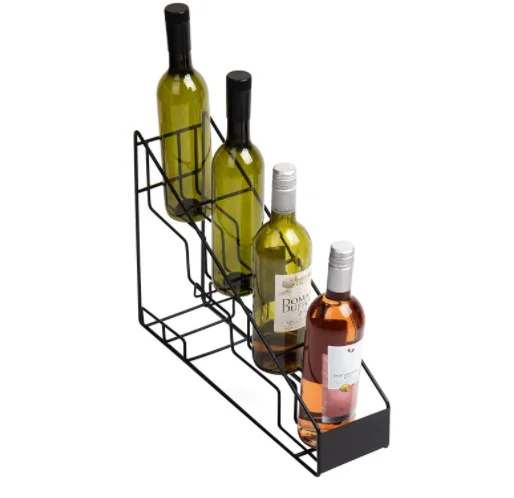 Syrup Bottle Holder, Wire 4 Compartment Bottle Organizer, Storage for Syrup, Wine