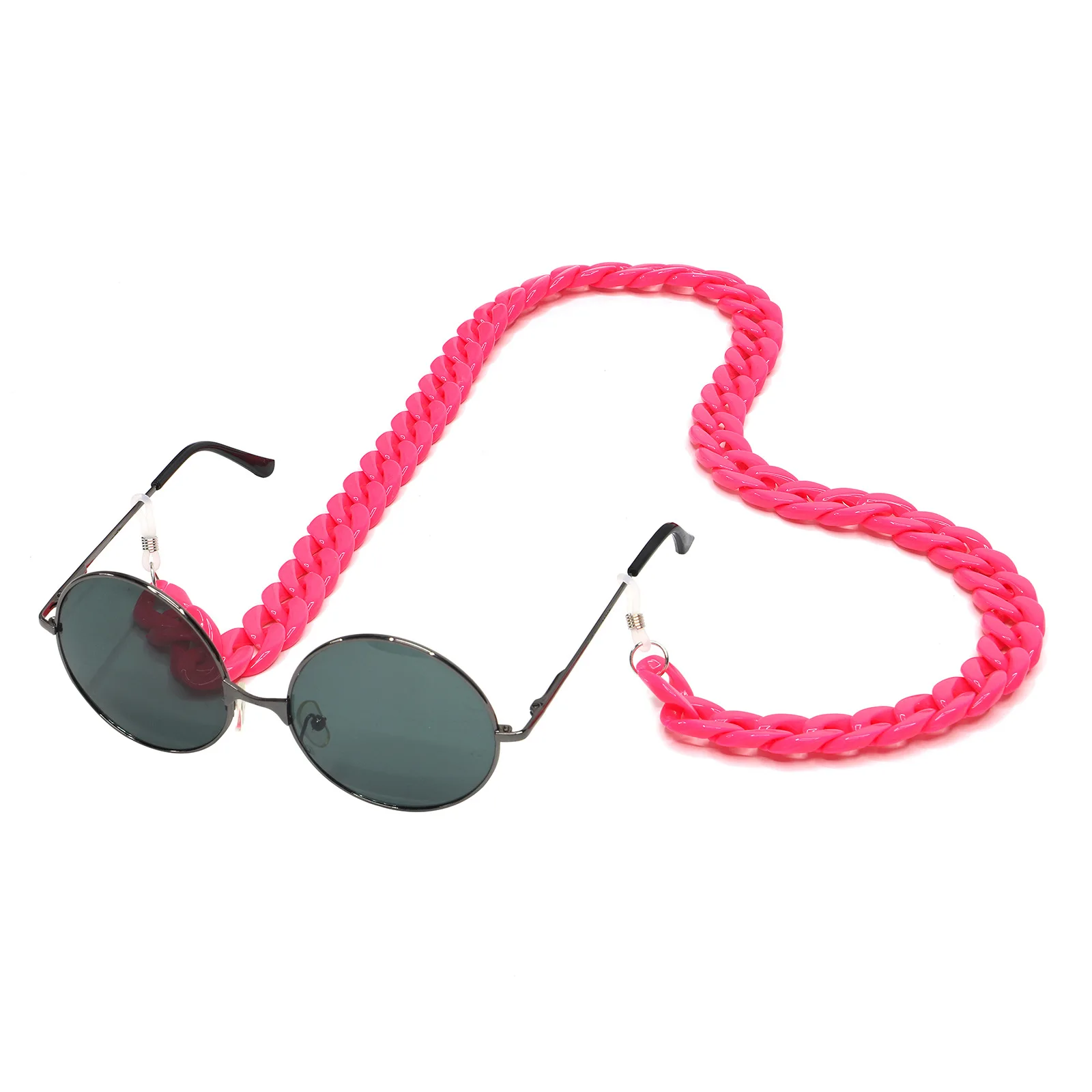 Hot Sale Personalized Acrylic Glasses Chain Holder Eyewear Chain Sunglasses Strap Reading Glasses Lanyard Cord  27 Candy Colors
