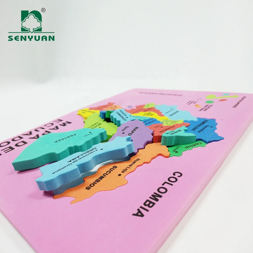 Wholesale 19x26x0.7 cm funny Ecuador educational 3D Ecuador map jigsaw puzzle