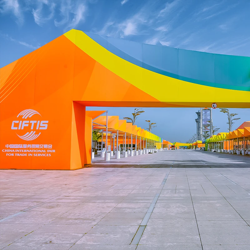 
China prefabricated light exhibition hall with customized design 