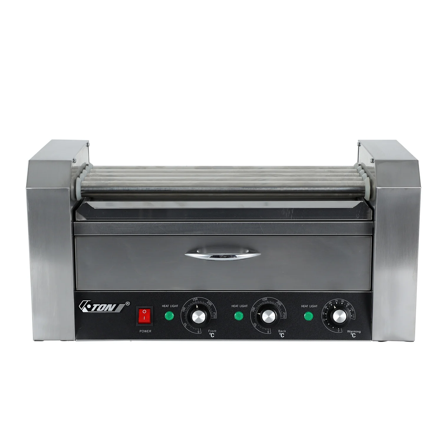 Commercial Hot Dog Roller with warming showcase  Party Sausage Roller Camping Cooking Hot Dog Grill Machine with warmer