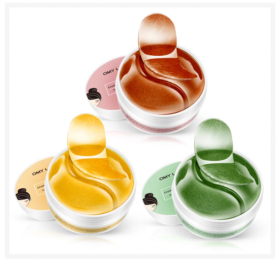 Private Label Custom Aging and Anti Wrinkles Collagen Crystal Eye Mask for Dark Circles