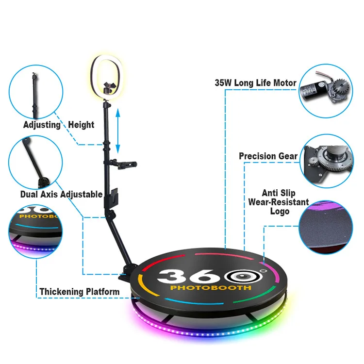 Portable Slow Motion Video booth 360 Video Booth Photobooth 360 Degree Rotating Camera 360 Photo Booth Automatic Manual Spin