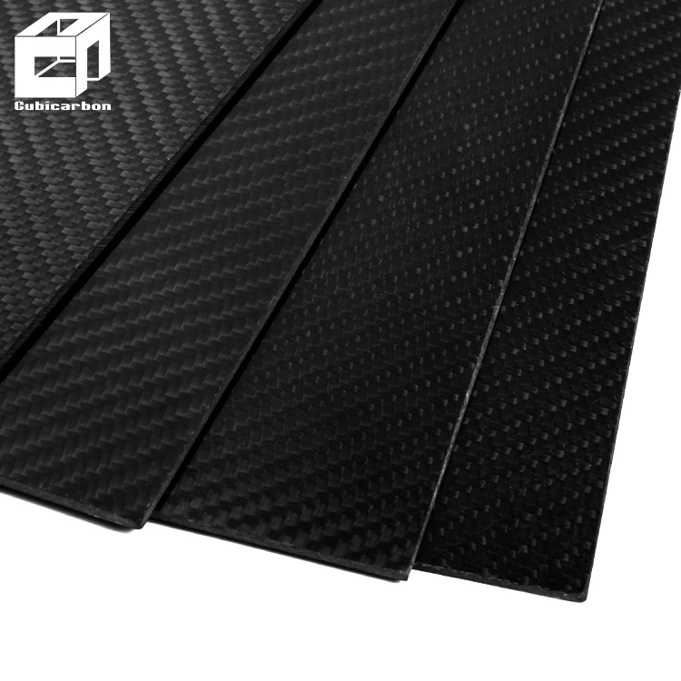 Buy Real Carbon Fiber Plate with Epoxy Resin Custom 12*12 inches 3K Thin Carbon Fiber Sheet Panel