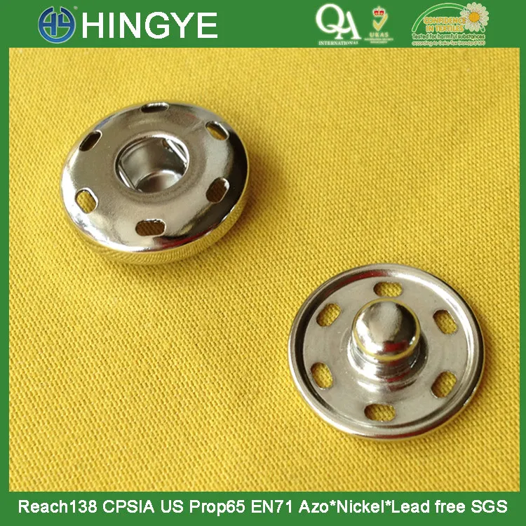 
sew-on metal popper two parts metal snap button press metal popper snap button 