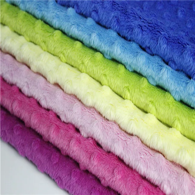 wholesale polyester base micro baby blanket minky plush fabric