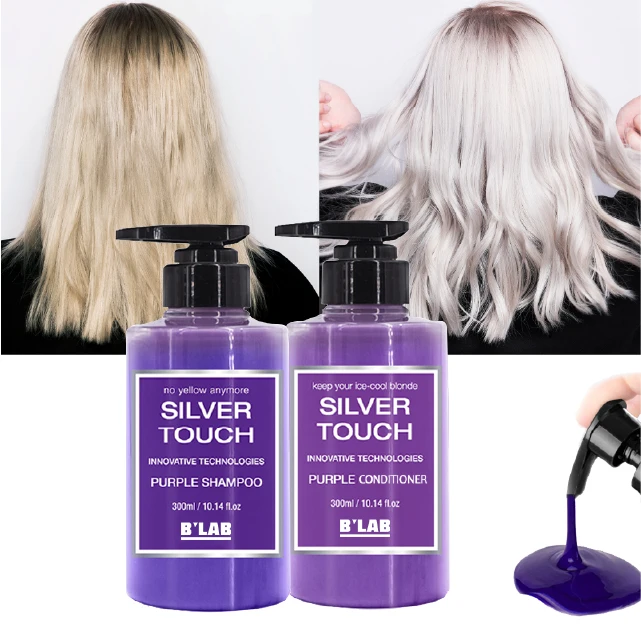 Free Sample Natural Organic purple shampoo no yellow silver shampoo blonde hair care