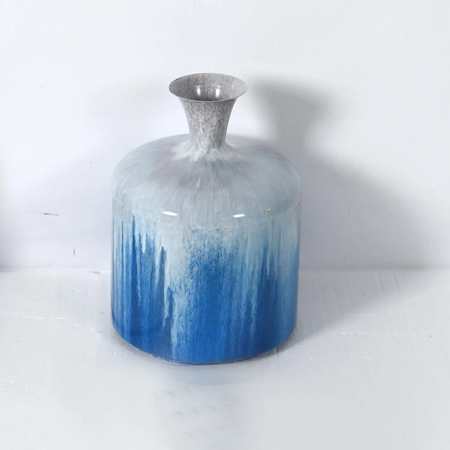 Other Home Decors New Arrival Imitation Enamel Home Decor Metal Flower Vase