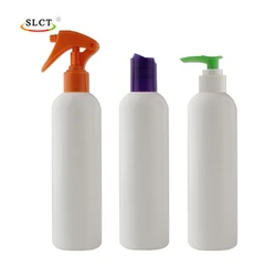 300 ml Empty Clear Cosmetics Squeezable Plastic Lotion Bottles with Pump for Conditioner Shampoo Soap Mask Oils