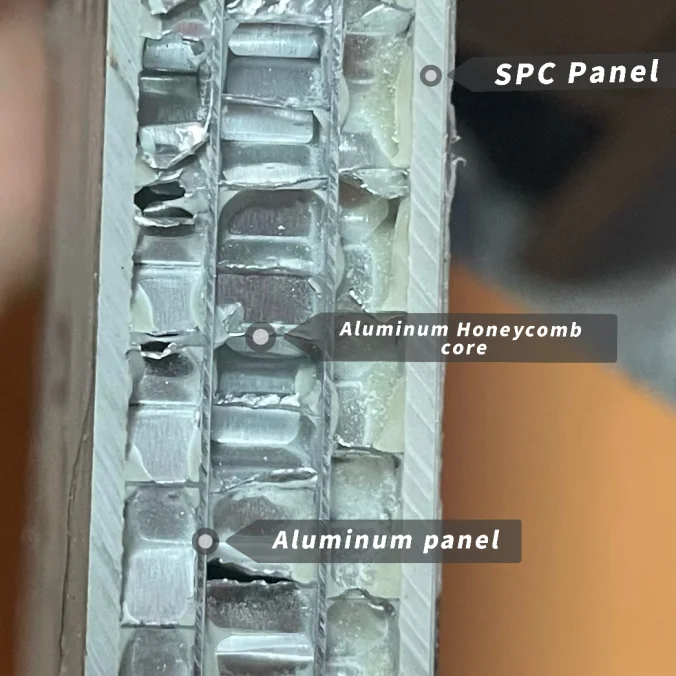SPC PVC Aluminum  honeycomb panel AHP three layers composite  strong  panel good price  door cabinet board