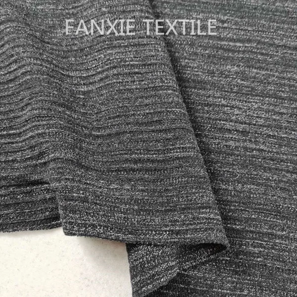 CVC knit ottoman slub fabric for sweater  jacket fabric