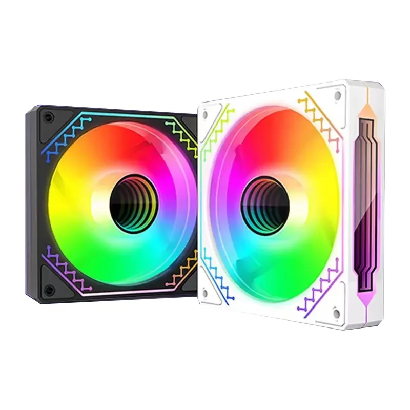 Herder New Style 120MM ARGB Air Cooling Fan Hydro Bearing Computer Fan 1600 RPM PWM 5V3pin ARGB Fan for Gaming PC Adjustable
