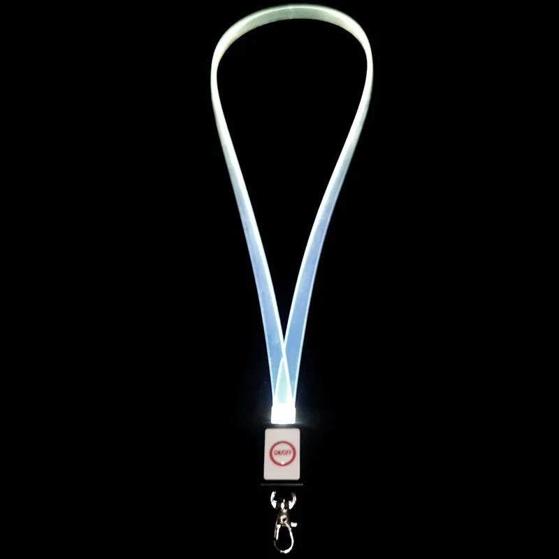 Flashing tag led Shiny Fashion Identity Wedding TPU Switch Control Luminous LED Guitar Lanyard
