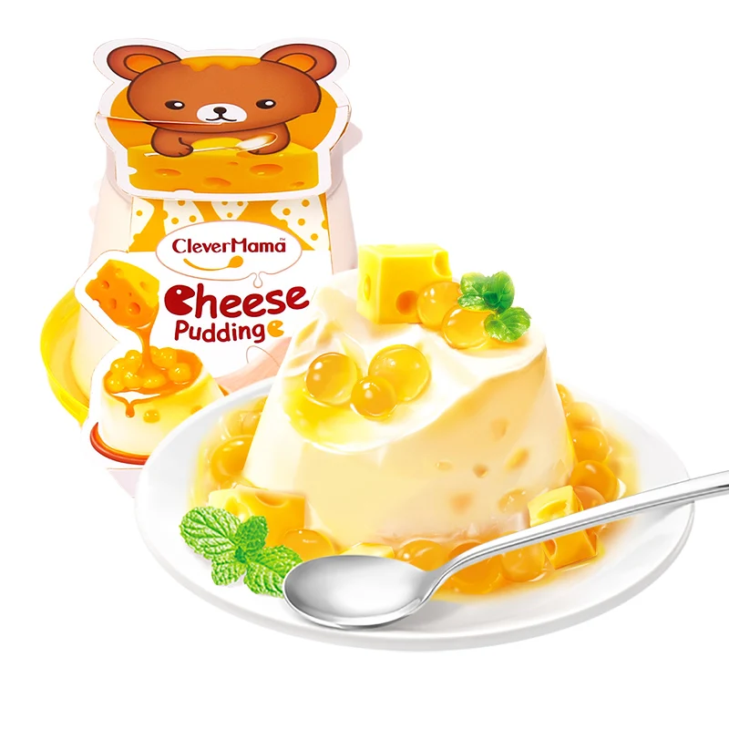 Clever Mama 125g Low Fat Zero Gelatin Wholesale Boba Cheese Halal Fruit Konjac Jelly Pudding
