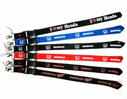 Custom Car Logo Holder Fabric Lanyard Embroidery Carabiner Short Strap Whistles Cartoon Sublimation Motorcycle Keychain