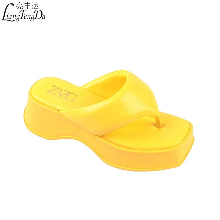 Flip-flops Slippers Slides Slippers Heel Protection Fashion Customized for Women Comfortable Sexy Thick Bottom Casual PVC PU