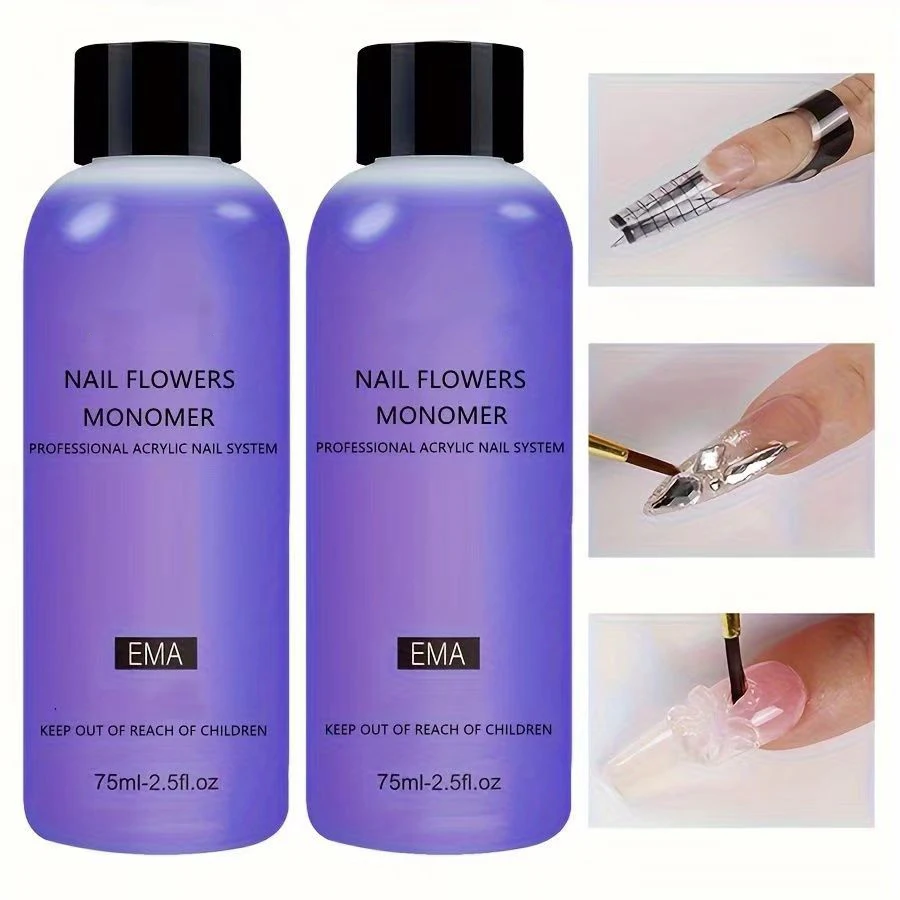 EMA Crystal Liquid 75ml Crystal Powder Special Propylene Solution Cosmetic Nail Polish Cleaner Environmentally Friendly Cleaning