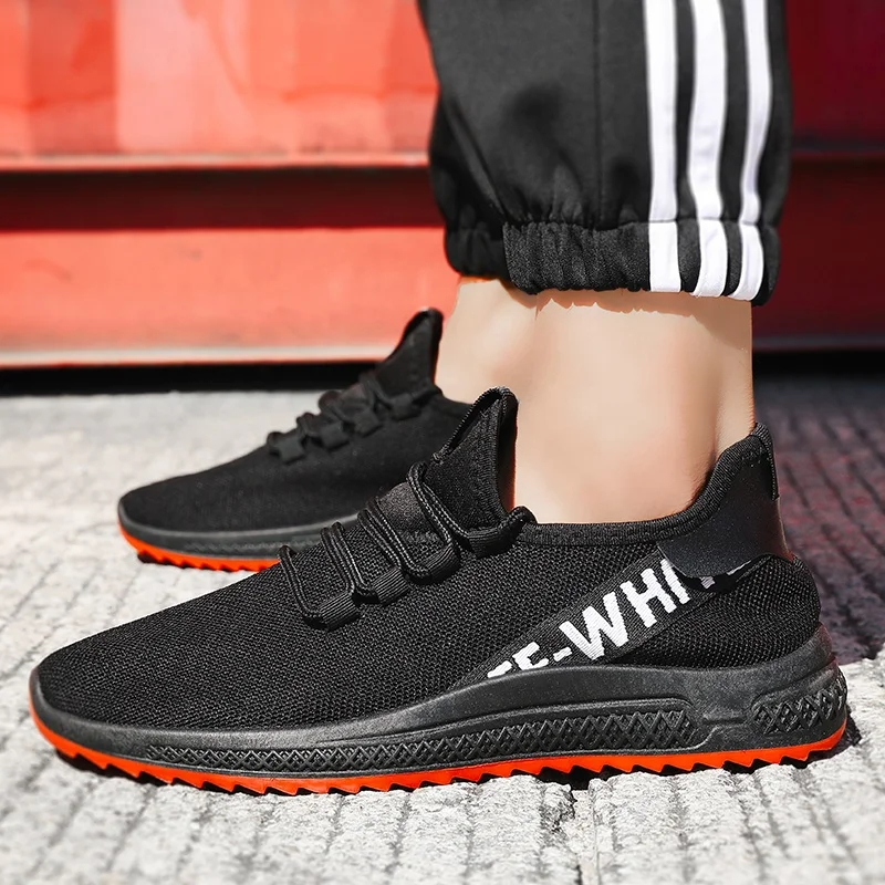 Повседневная спортивная мужская обувь, текстильная Весенняя дышащая новая обувь для бега, прочные низкие кроссовки в Корейском стиле