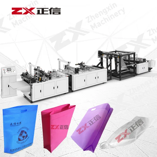 complete automatic eco pp non woven box bags with handle making machine prices suppliers