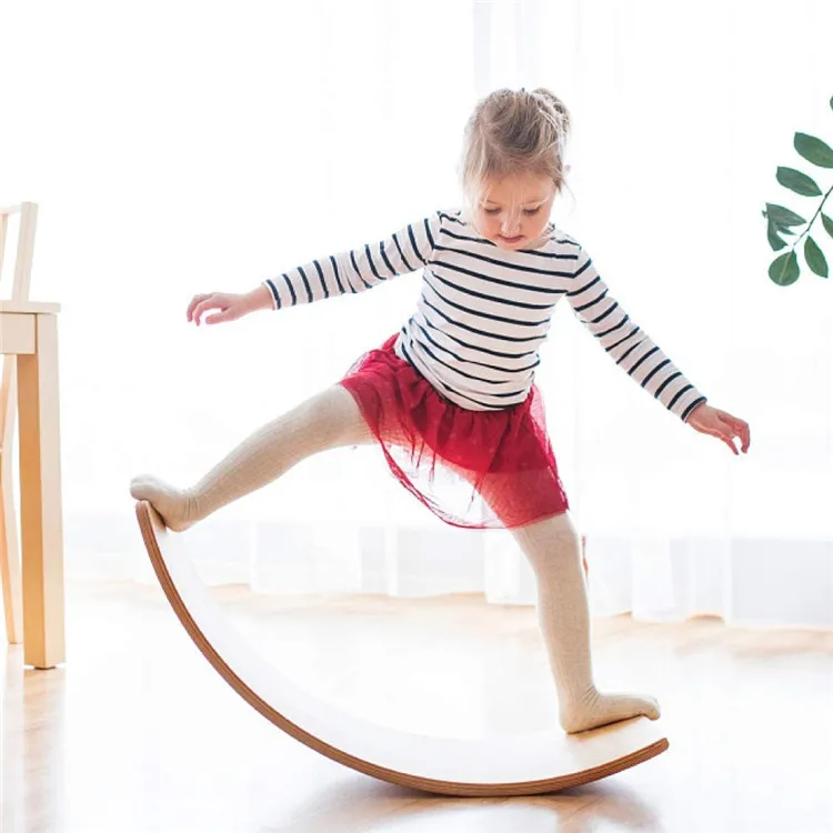 New Arrival Wood Yoga Board Children Sensory Training Balance Board For Kids