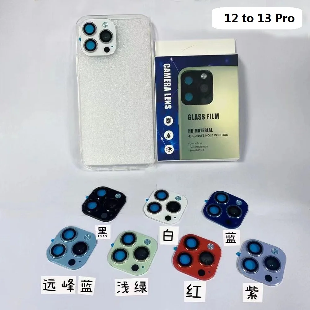 Металлический объектив камеры для iPhone X секундная Замена 11 Pro Max 12 13 мини-наклейка защитный чехол Xs