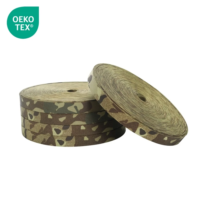 Wholesale Weaver Custom camo polyester camouflage jacquard weave webbing tactical webbing